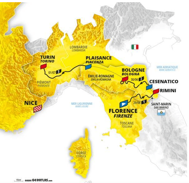 Séjour cycliste en Toscane du 23 au 30 juin 2024 - Florence, départ du Tour de France le 29 juin 